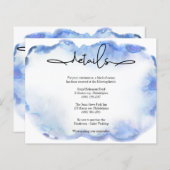 予算/エレガントなウェディング詳細カード。招待状 (正面/裏面)