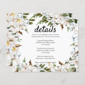 予算/エレガントなウェディング詳細カード。招待状 (正面/裏面)