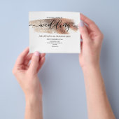 予算/エレガントな結婚式の招待状。フライヤー チラシ (手)