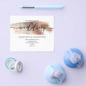 予算/エレガントな結婚式の招待状。フライヤー チラシ (シングル)