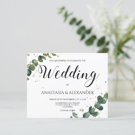 予算/エレガントシンプル結婚式招待状 (スタンド正面)