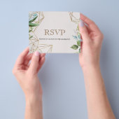 予算/エレガントRSVPカード。フライヤー. チラシ (手)
