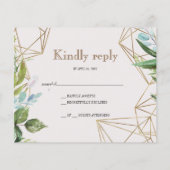 予算/エレガントRSVPカード。フライヤー. チラシ (裏面)