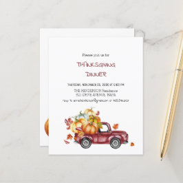 予算/カボチャ/感謝祭ディナー招待状。