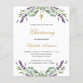 予算《キリスト教》洗礼式や命名式ラベンダーユーカリの招待