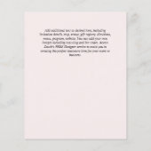 予算《キリスト教》洗礼式や命名式招待状バプティスバウティゾバウティスモ チラシ (裏面)