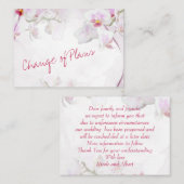 予算。シックでフローラ。の結婚計画の変更 ノートカード (正面/裏面)