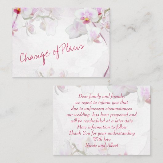 予算。シックでフローラ。の結婚計画の変更 ノートカード (正面/裏面)