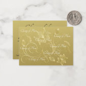 予算。シンプルゴールデン結婚延期 ノートカード (正面/裏面インサイチュ)