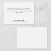 予算 | シンプルミニマルSmall Businessありがとう ノートカード (正面/裏面)