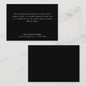 予算 | シンプルモダンSmall Businessありがとう ノートカード (正面/裏面)