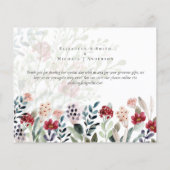 予算 バーガンディ 花の写真コラージュ ありがとう (裏面)