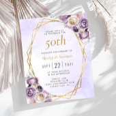 予算 パープル アイボリー ゴールド 花柄 50周年