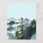 予算/フォレスト&山の結婚式招待状。 チラシ (裏面)