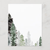 予算/フォレスト – 結婚式招待状。フライヤー チラシ (裏面)