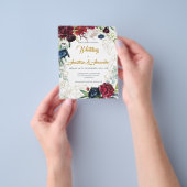 予算/フローラと緑/結婚式招待状フライヤー チラシ (手)