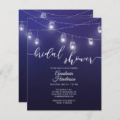 予算 – ブライダルシャワー招待。招待状 (正面/裏面)