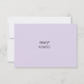 予算 プリペイド 紫/青 アジサイ QRコード 返信 カード (裏面)