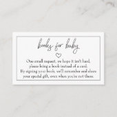 予算「ベビー用の帳簿」の挿入 エンクロージャーカード (正面)