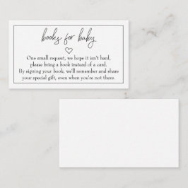 予算「ベビー用の帳簿」の挿入 エンクロージャーカード