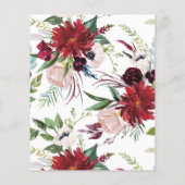 予算/ローズ - 結婚式招待状。フライヤー チラシ (裏面)