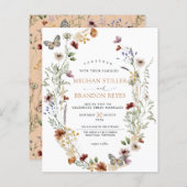 予算 – ワイルドフラワーフローラ結婚式招待状 (正面/裏面)