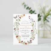 予算 – ワイルドフラワーフローラ結婚式招待状 (スタンド正面)