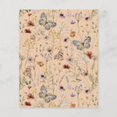 予算 – ワイルドフラワーフローラ結婚式招待状 (裏面)