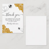 予算（昆虫）マルハナバチハニカムベビーシャワーありがとう ノートカード (正面/裏面)