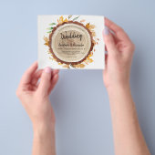 予算/水の色/結婚式招待状招待状 チラシ (手)