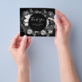 予算 |白黒サンキューカード チラシ (手)