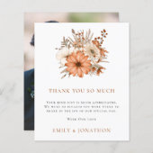 予算 |秋の花模様結婚の写真ありがとう (正面/裏面)