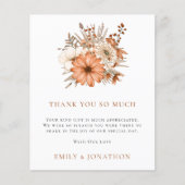 予算 |秋の花模様結婚の写真ありがとう (正面)