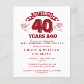予算 結婚40周年記念 フォト招待状 (正面)