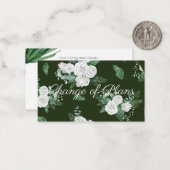 予算、緑の背景のバラ計画の変更 ノートカード (正面/裏面インサイチュ)