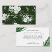 予算、緑の背景のバラ計画の変更 ノートカード (正面/裏面)