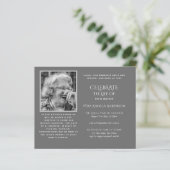 予算 葬儀 追悼  インビテーション 生涯の祝い (スタンド正面)