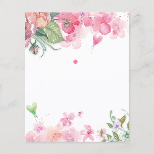 予算、誕生日かわいらしフローラの明るい色 (裏面)