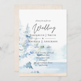 予算 雪の多い山々 冬の湖 木々