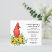 予算（鳥）ショウジョウコウカンチョウお祝いのライフ招待状 (スタンド正面)