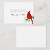 予算（鳥）ショウジョウコウカンチョウ葬儀メモリアルありがとうご注意 ノートカード (正面/裏面)