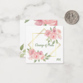 予算、黄金のフレームとピンクのバラ。 ノートカード (正面/裏面インサイチュ)