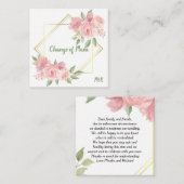 予算、黄金のフレームとピンクのバラ。 ノートカード (正面/裏面)