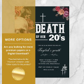 予算「Death of her 20 s」 30th birthday invitation ポストカード