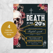 予算「Death of her 20 s」 30th birthday invitation ポストカード