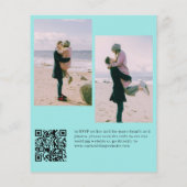予算 QR コード 3枚 写真 夏 ビーチ ウェディング チラシ (裏面)