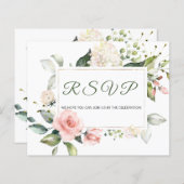 予算 – RSVPカード。 (正面/裏面)