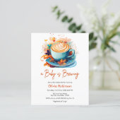 予算Aベビーはコーヒー醸造ベビーシャワー招待状 (スタンド正面)