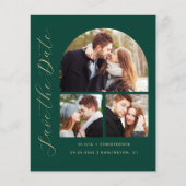 予算Arch 4-Photo緑の金ゴールド保存日付 (正面)