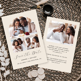 予算Arch 4-Photo Collage Beige日付を保存